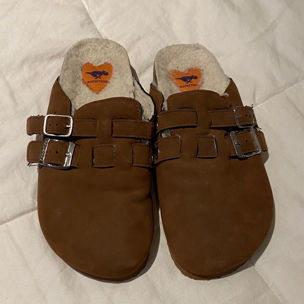Rocket Dog Brown Buckle Slip-Ons